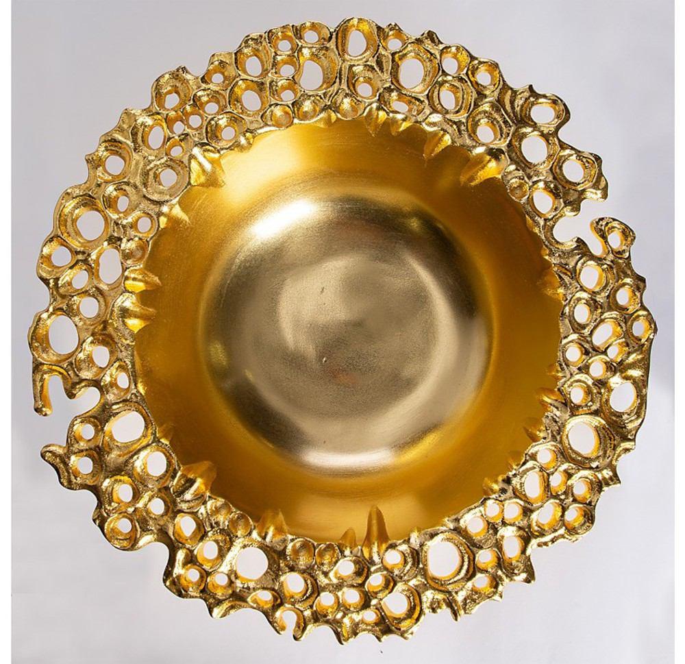 Gold Leaf Design Group Sponge Bowl 15" D - Gold