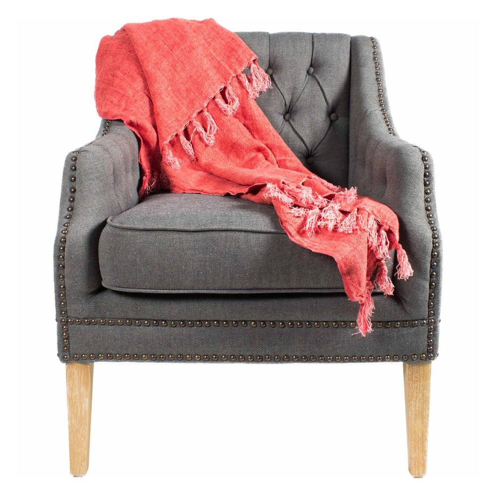 Moe's Home Collection Lemmy Heavy Linen Throw