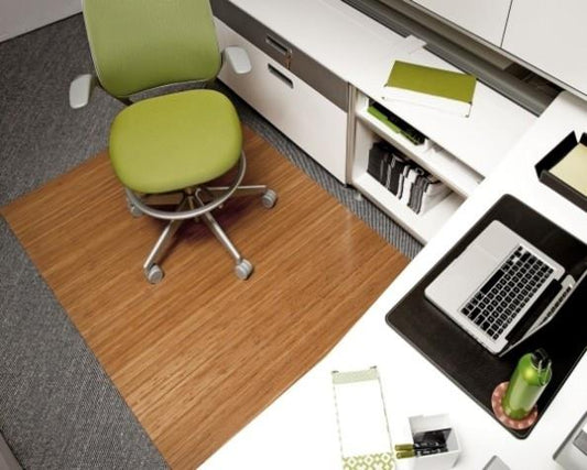 Anji Mountain Bamboo Deluxe Roll-Up Chairmat - no lip