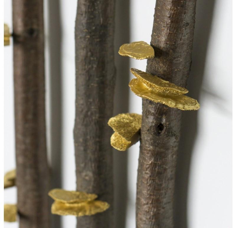 Gold Leaf Design Group Alder Wood Pole Hanging With Shelf Mushroom Wall Play - Set/ 3