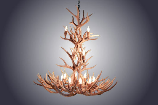 Antlerworx 12 Light XL Mule Deer Antler Chandelier (AWC-13)