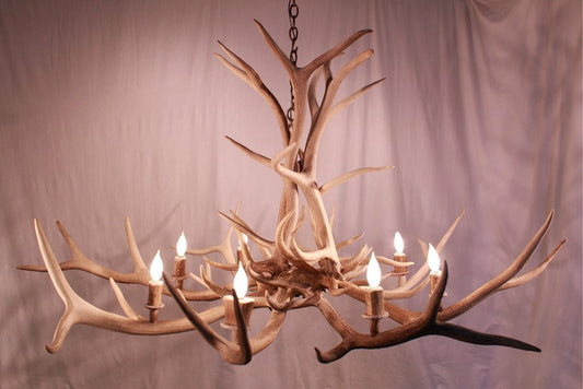 Antlerworx 8 Light Elk Antler Chandelier (AWC-22)