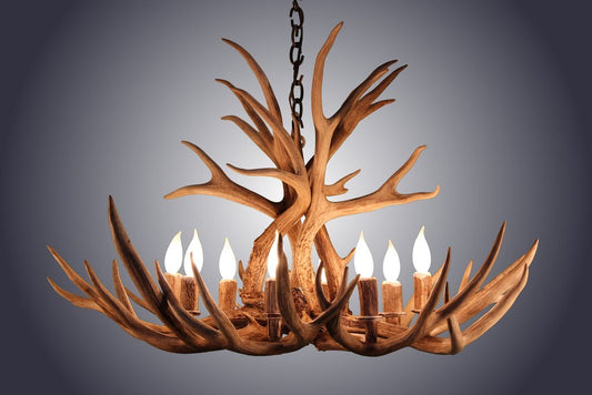 Antlerworx 8 Light Mule Deer Antler Chandelier (AWC-4)