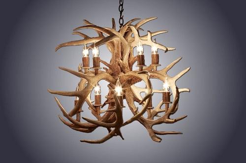 Antlerworx 10 Light Bloom Mule Deer Antler Chandelier (AWC-92)