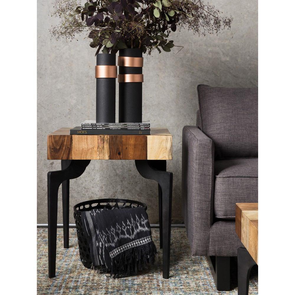 Moe's Home Collection Gajel Side Table With Metal Legs