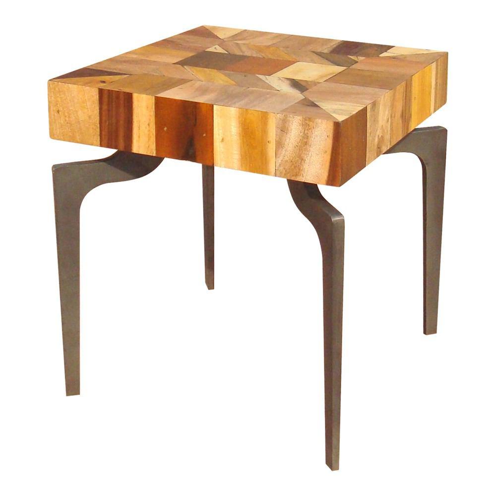 Moe's Home Collection Gajel Side Table With Metal Legs