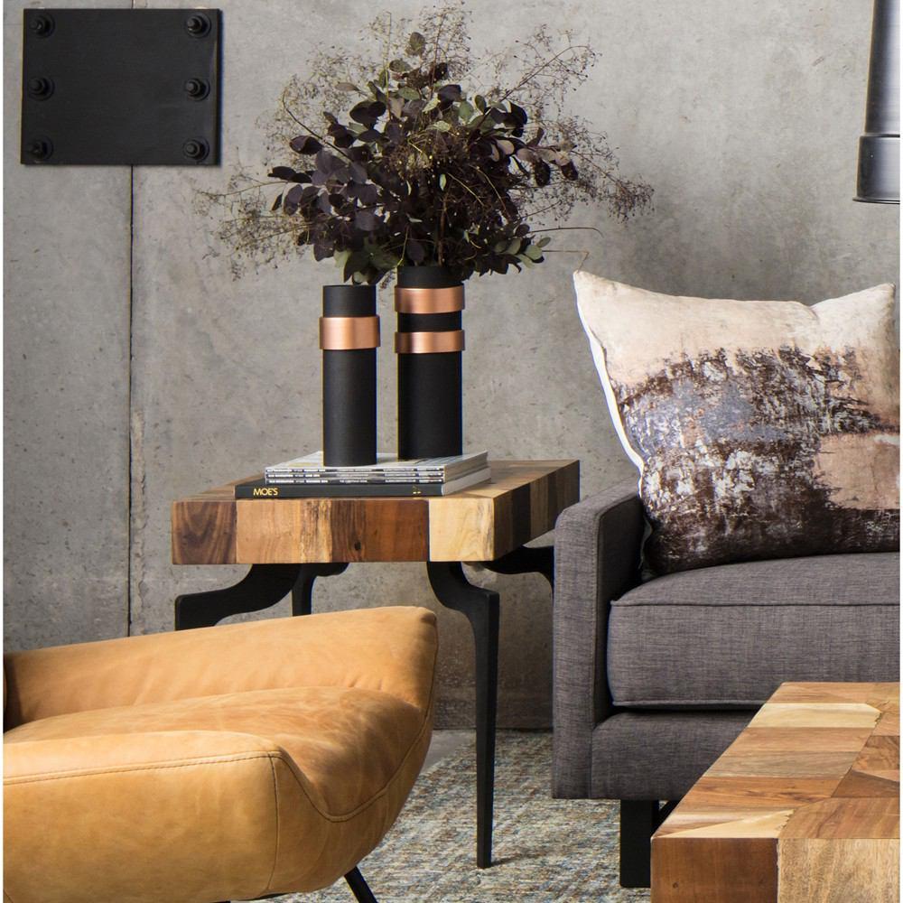 Moe's Home Collection Gajel Side Table With Metal Legs
