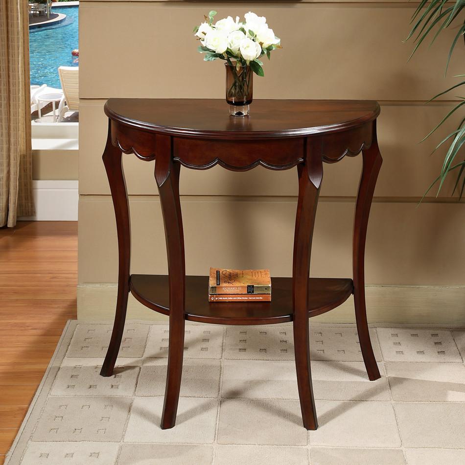 All Things Cedar Half Moon Console Table