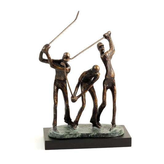 Bey-Berk Bronzed Golfers in Action Sculpture