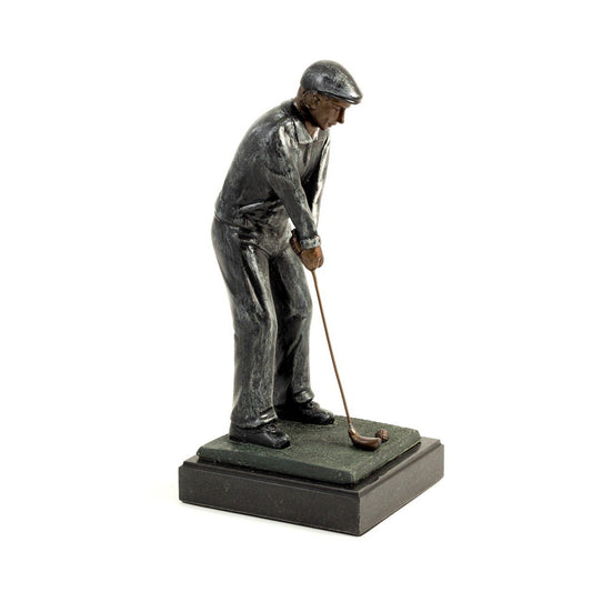 Bey-Berk High Cold Cast Golfer On Marble Base