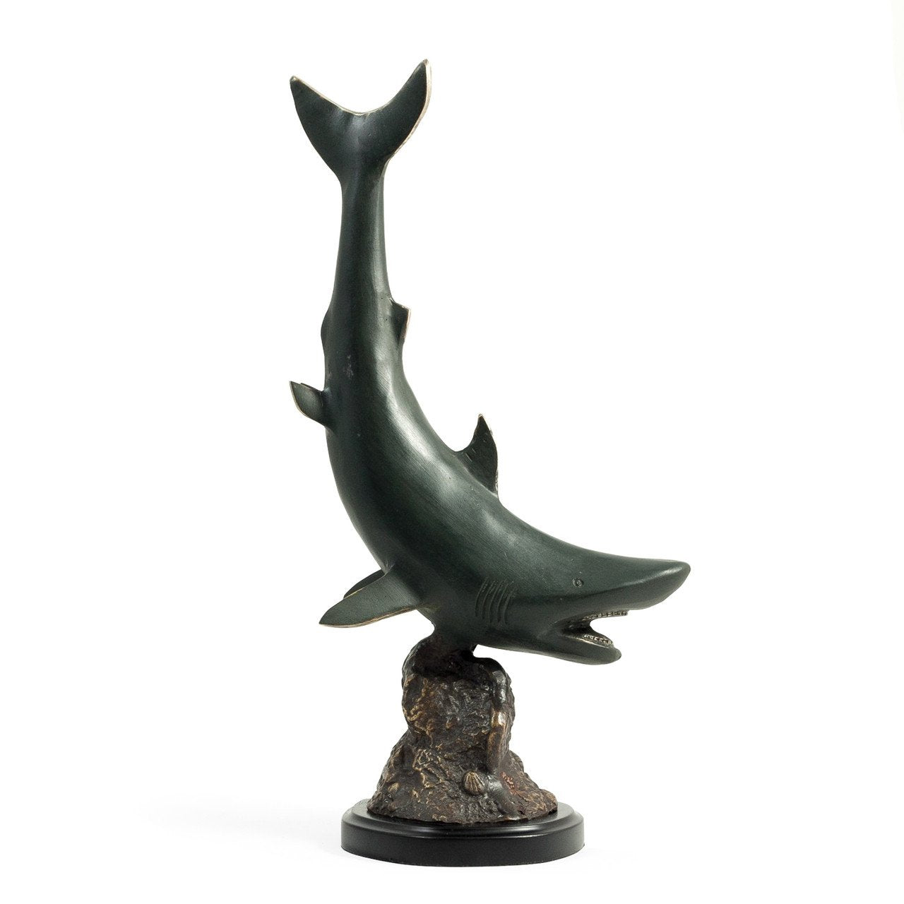 Bey-Berk Brass Predator Shark Sculpture