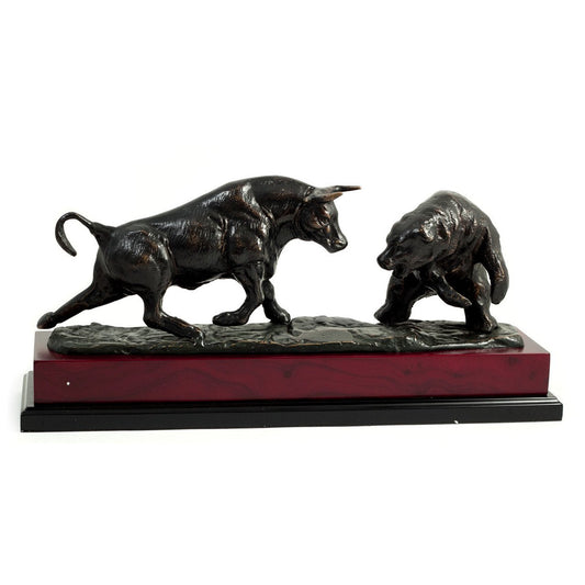 Bey-Berk  Charging Bull & Bear Sculpture