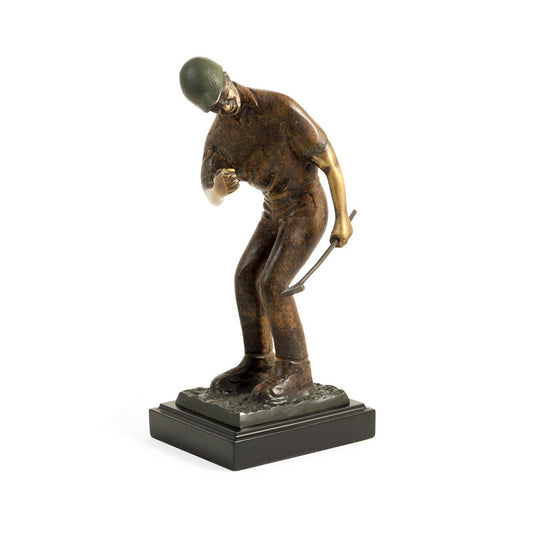 Bey-Berk Nice Putt Golfer Brass Sculpture