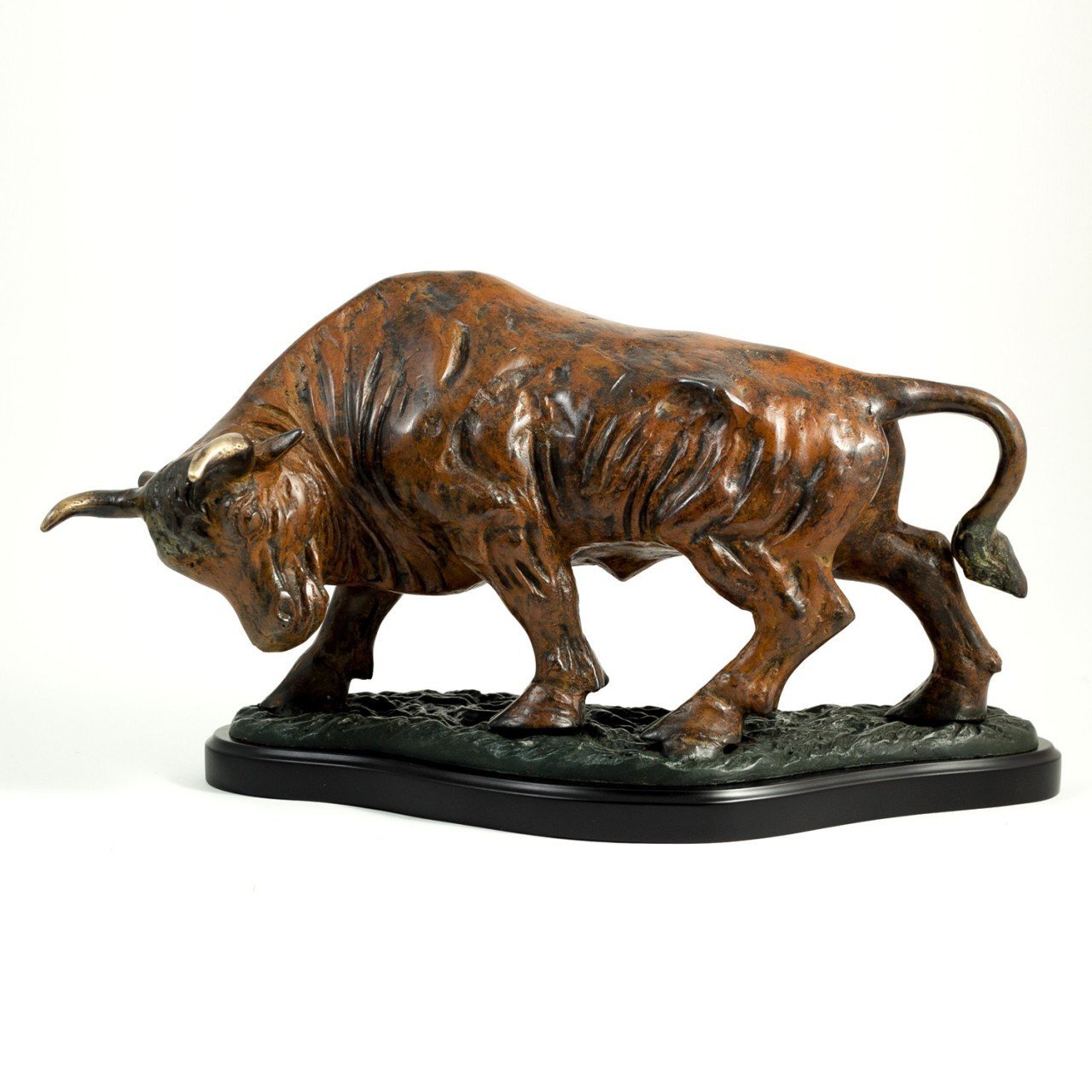 Bey-Berk "The Bull " Sculpture with Flamed Patina Finish