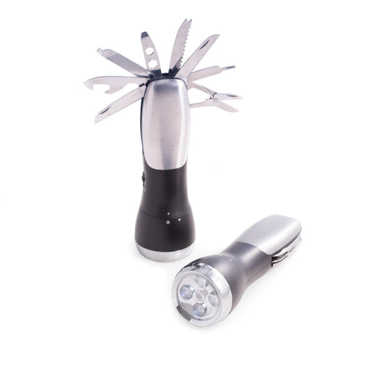 Bey-Berk Multifunctional Stainless Steel Flash Light