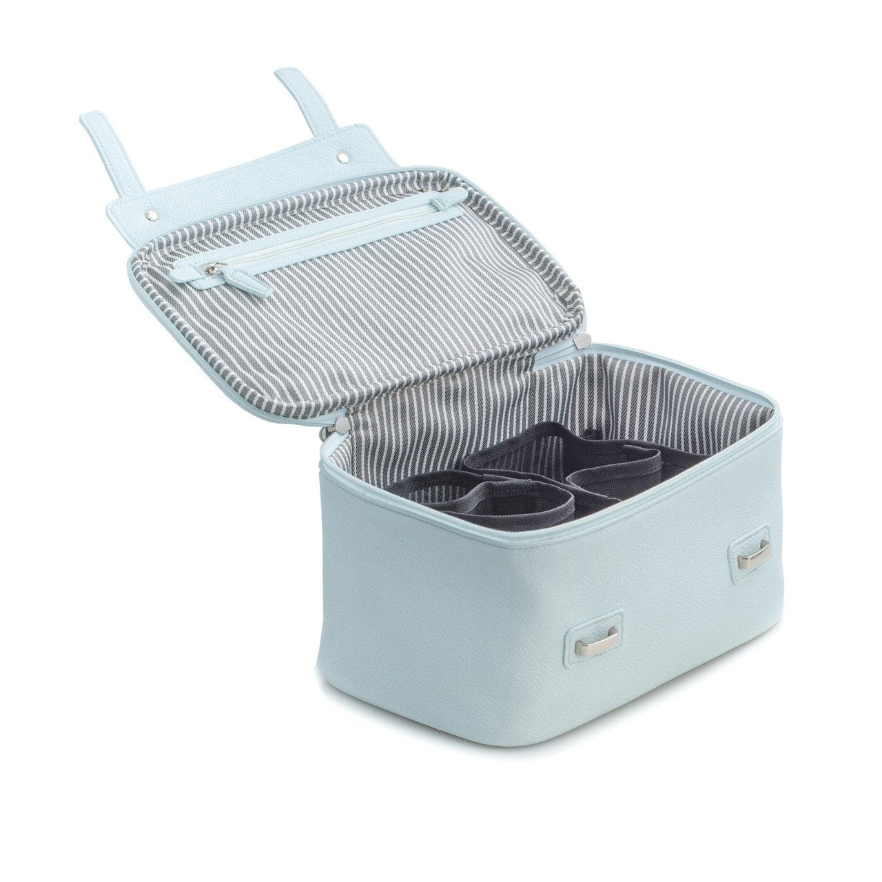 Bey-Berk Light Blue Leatherette Travel Case