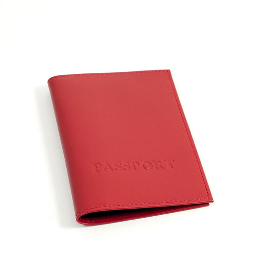 Bey-Berk Passport Cover in Red Leather