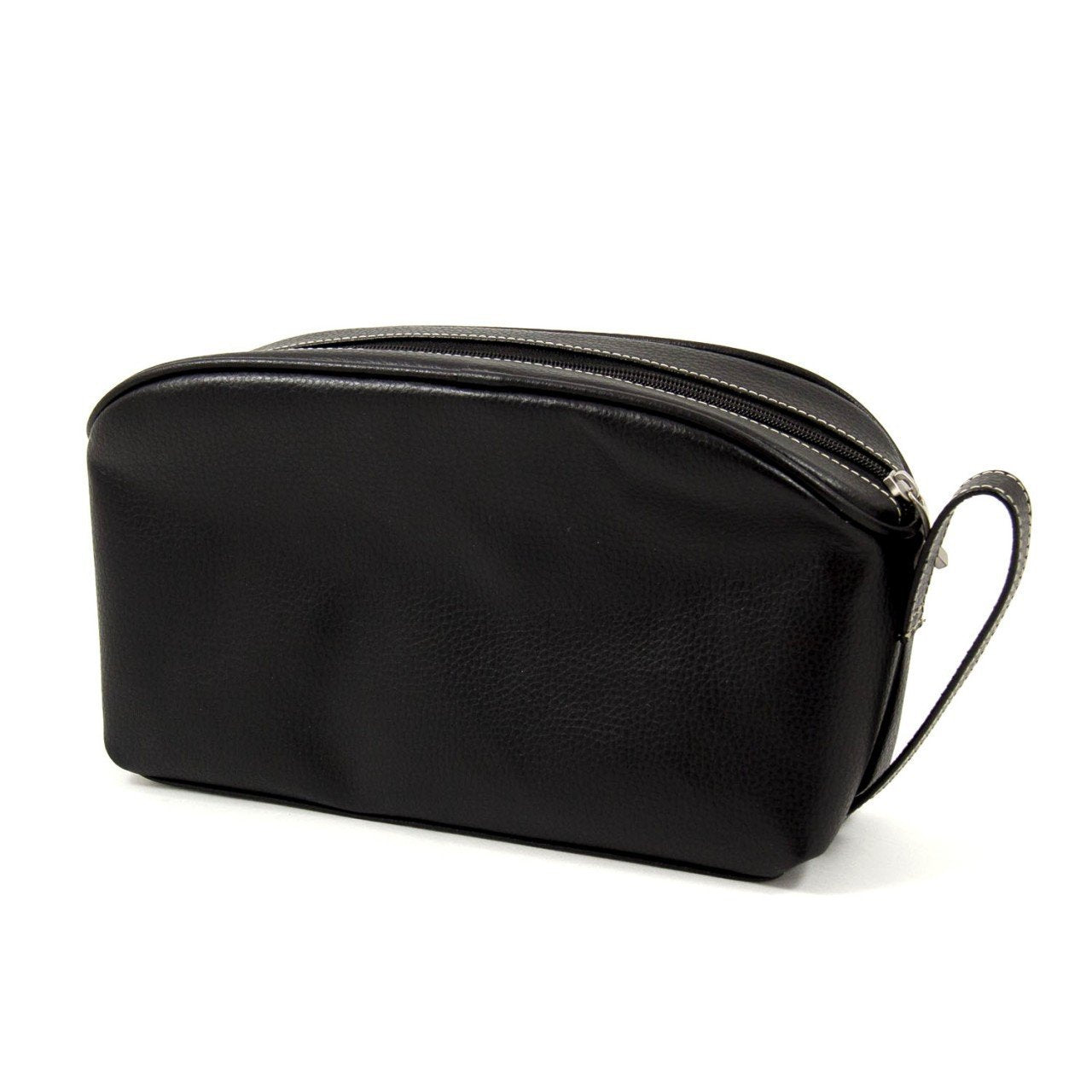 Bey-Berk Black Leather Toiletry Bag