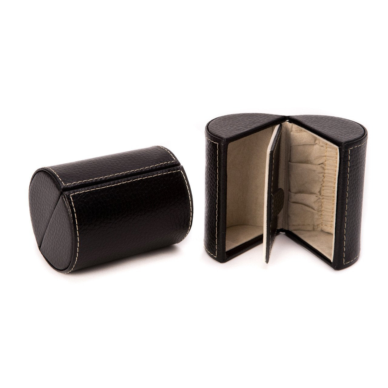 Bey-Berk Black Leather Jewelry Case