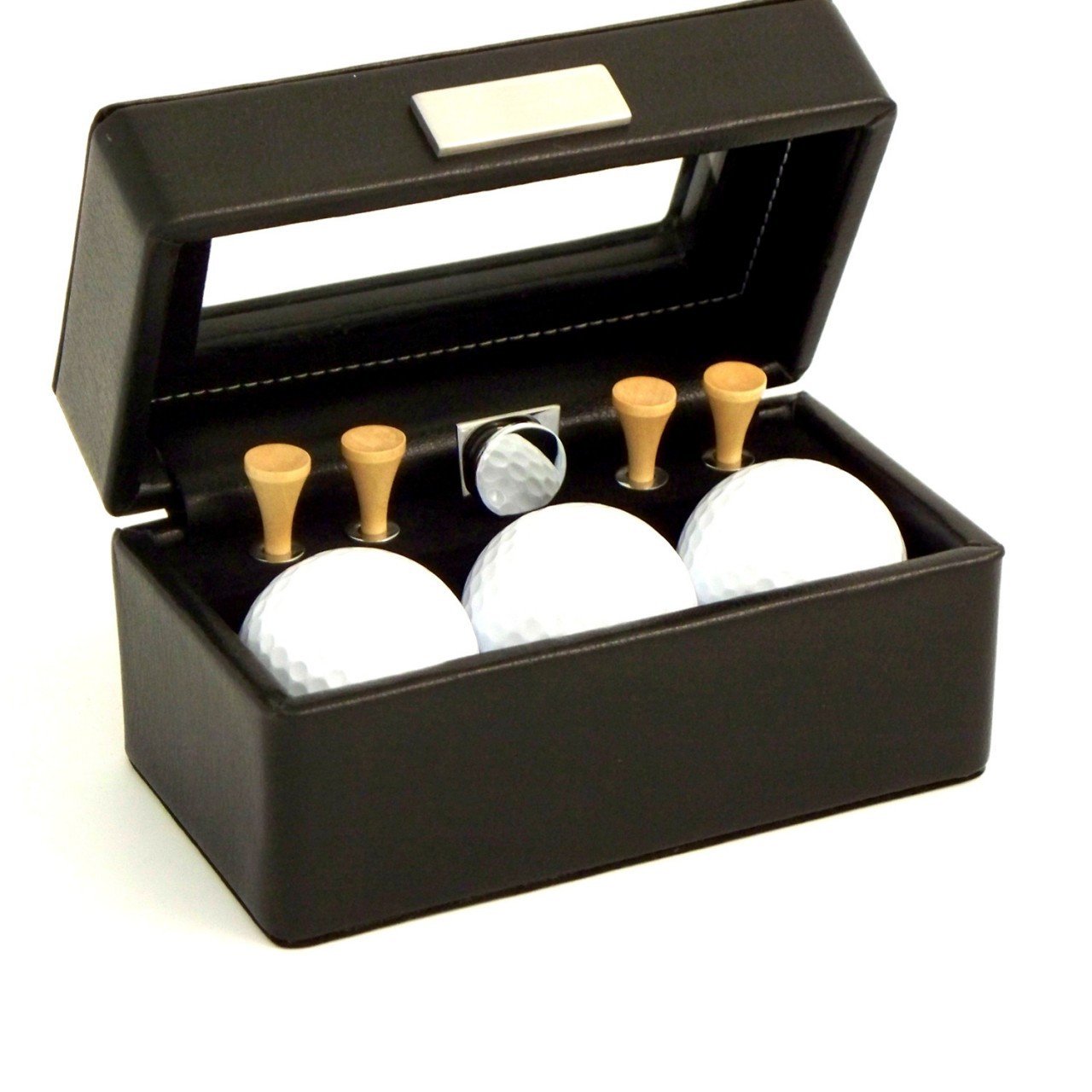Bey-Berk Golf Accessories in a Black Leather Box