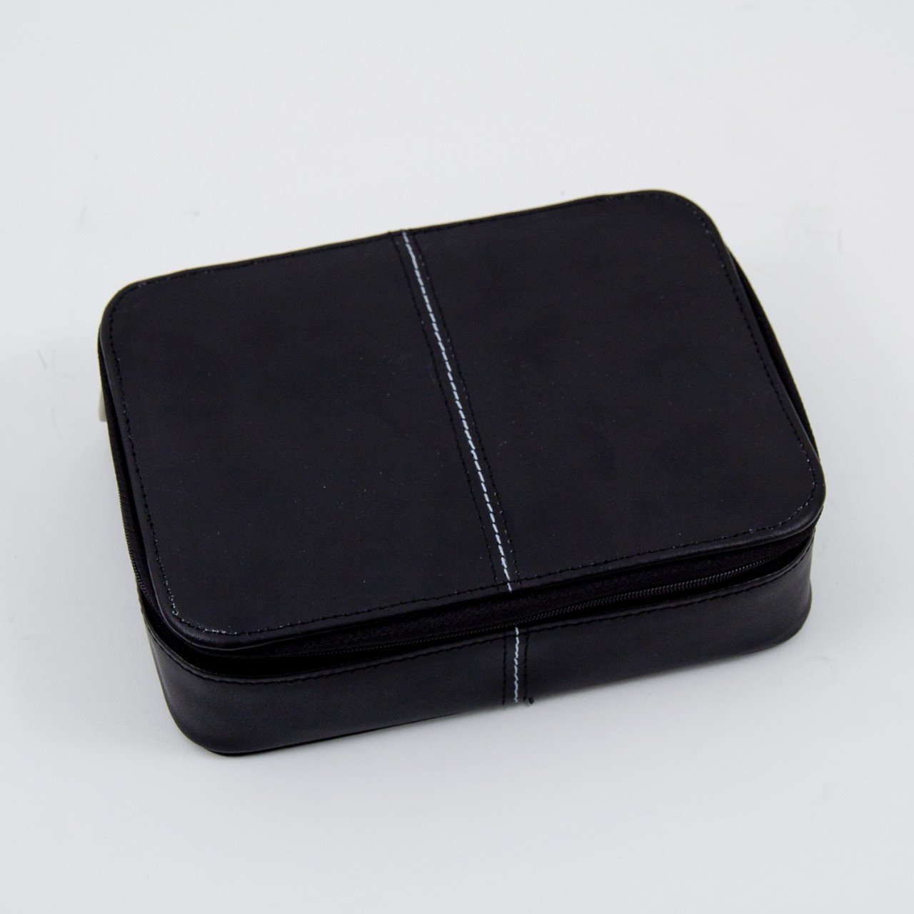 Bey-Berk Black Leather Jewelry Box
