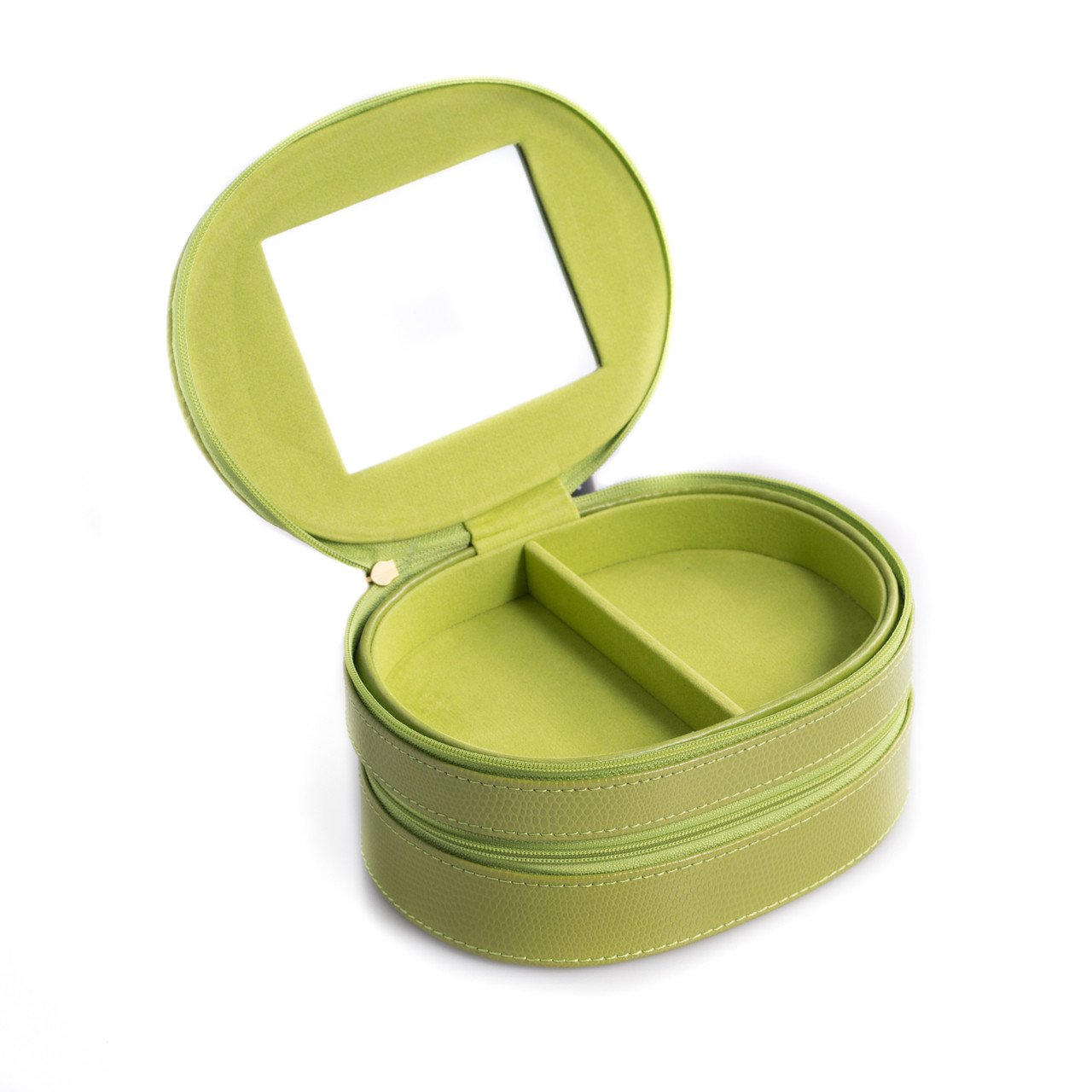 Bey-Berk Lime "Lizard" Leather Jewelry Case