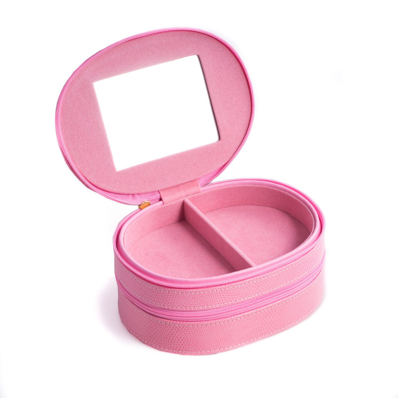 Bey-Berk Pink "Lizard" Leather Jewelry Case