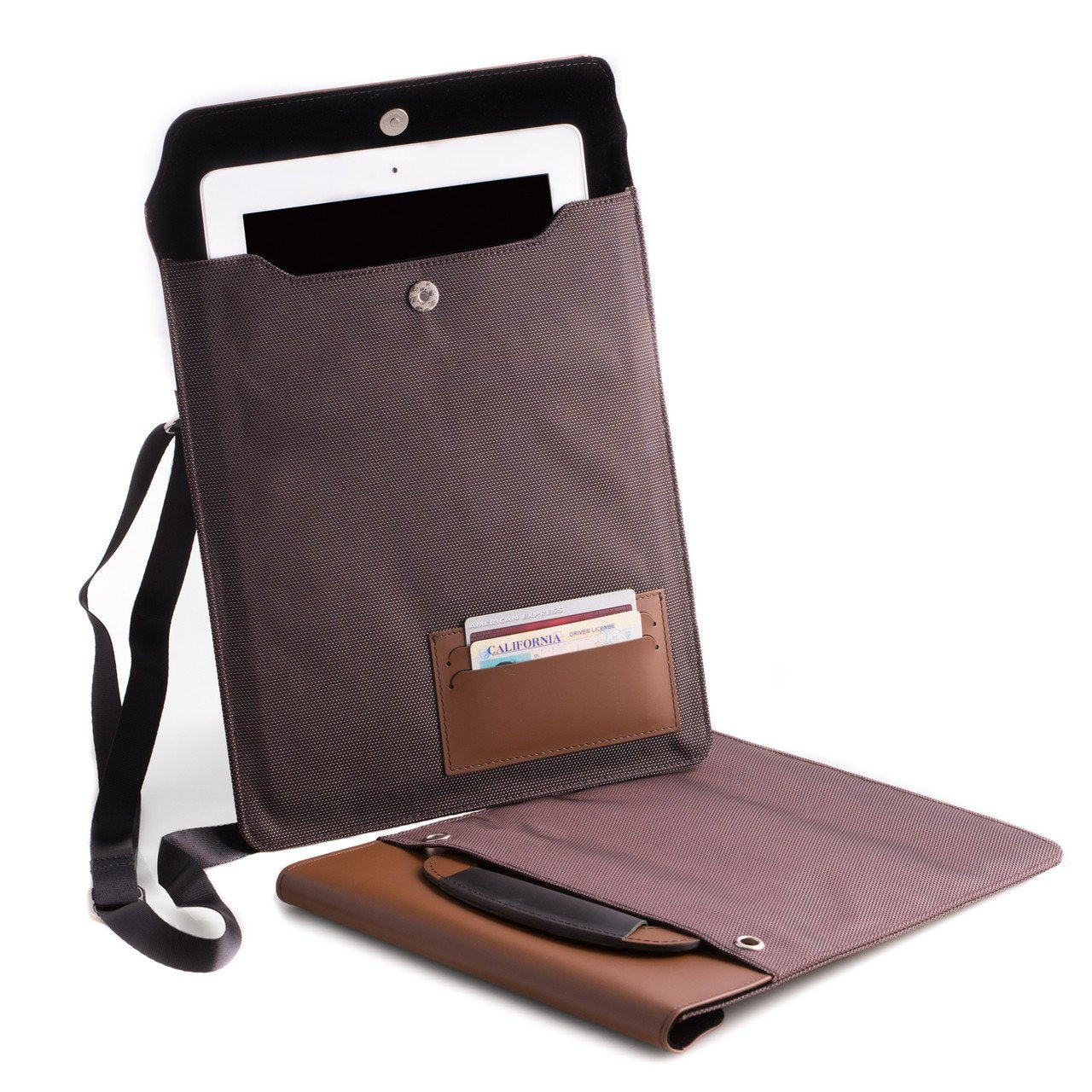 Bey-Berk Leather & Nylon Tablet Carrying Case