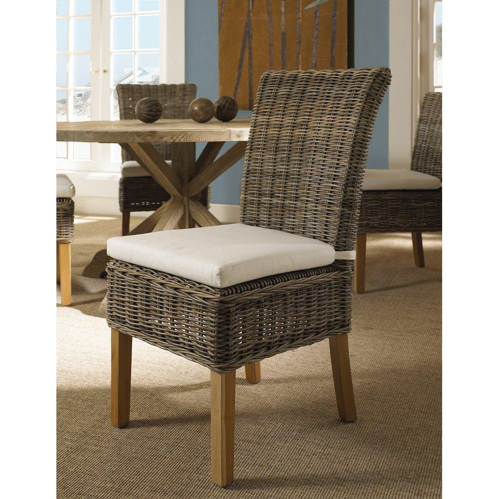 Padma's Plantation Boca Chair Kubu-With White Cushion