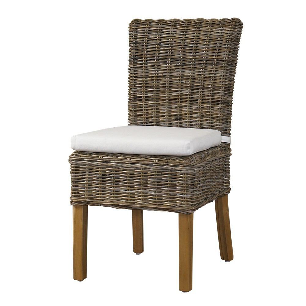 Padma's Plantation Boca Chair Kubu-With White Cushion