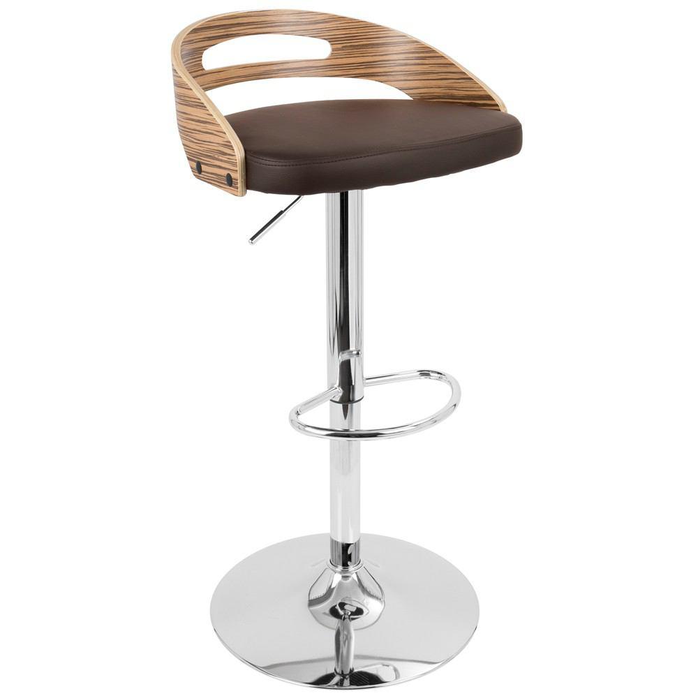 LumiSource Cassis Height Adjustable Barstool with Swivel