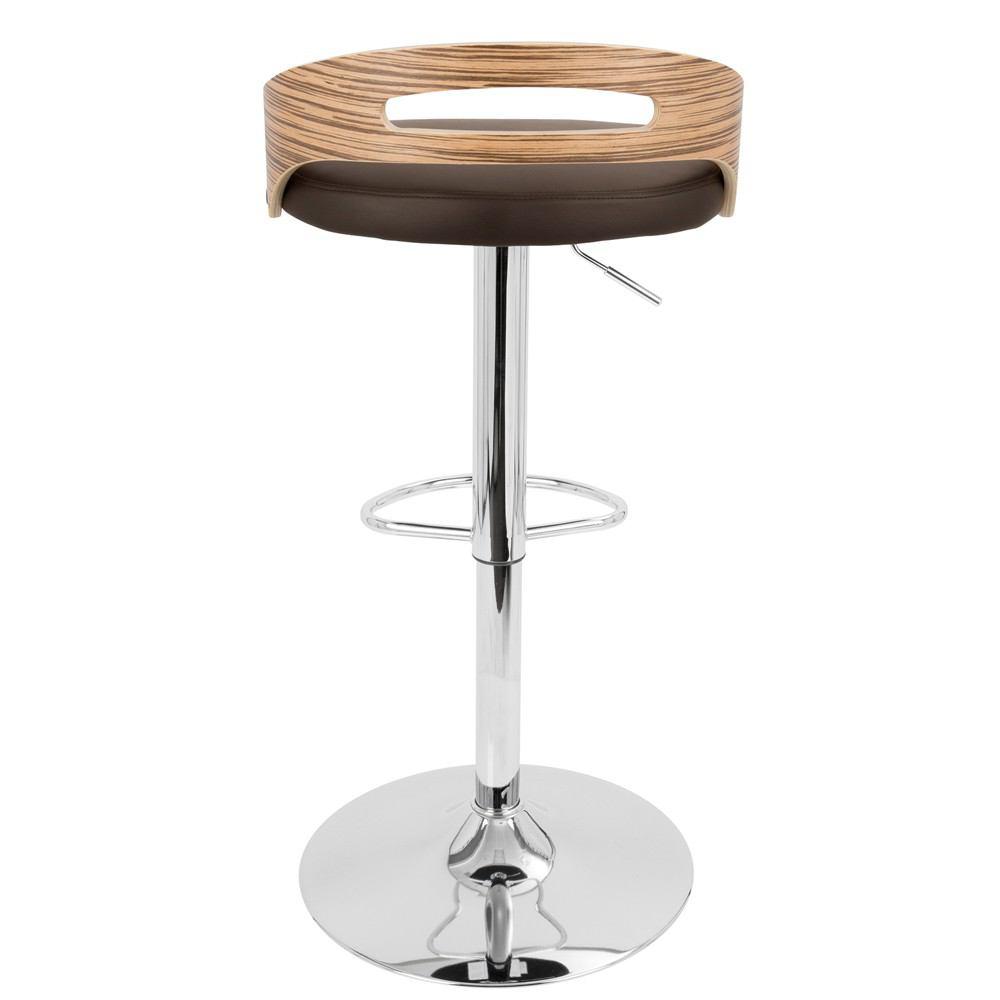 LumiSource Cassis Height Adjustable Barstool with Swivel