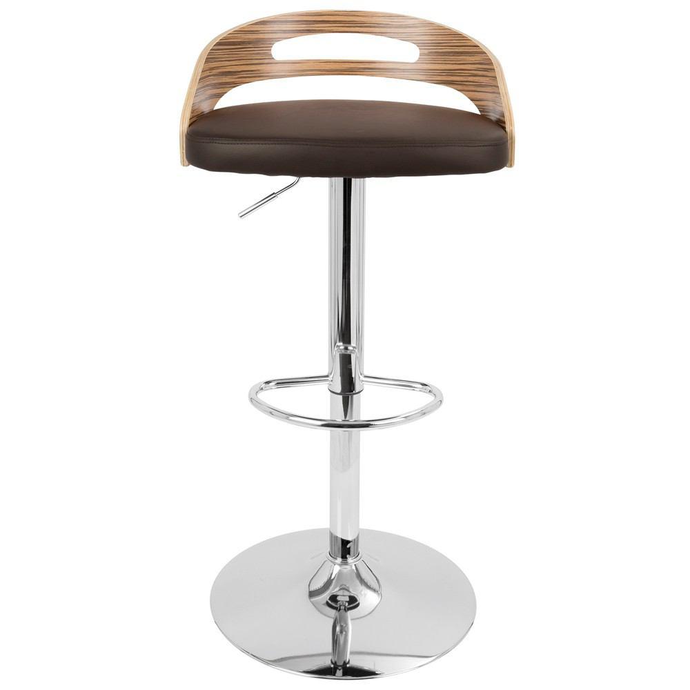 LumiSource Cassis Height Adjustable Barstool with Swivel