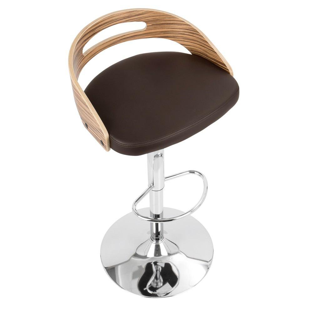 LumiSource Cassis Height Adjustable Barstool with Swivel