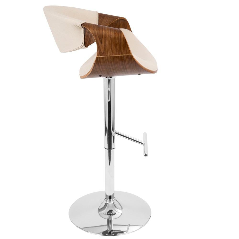 LumiSource Curvo Height Adjustable Barstool with Swivel