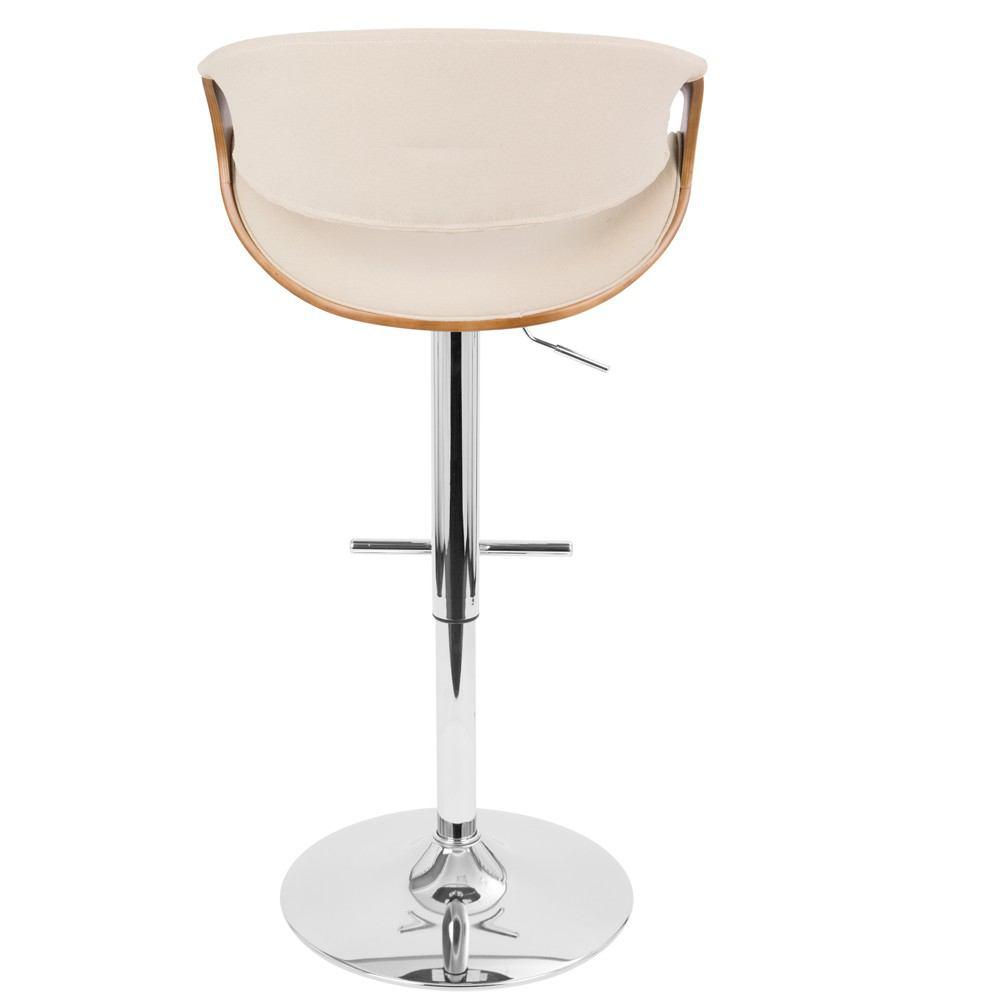 LumiSource Curvo Height Adjustable Barstool with Swivel