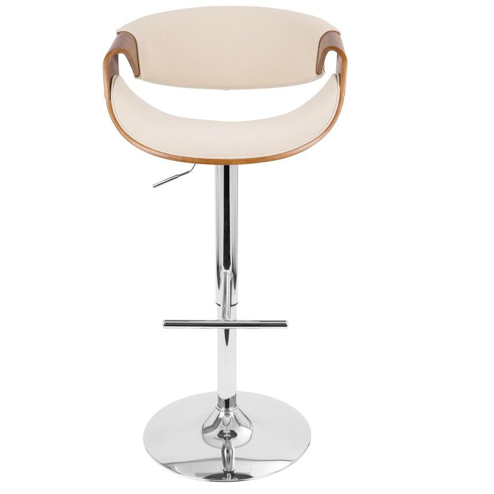 LumiSource Curvo Height Adjustable Barstool with Swivel