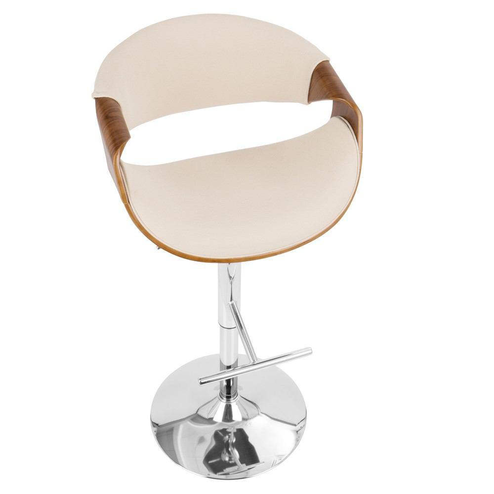 LumiSource Curvo Height Adjustable Barstool with Swivel