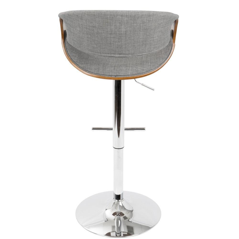 LumiSource Curvo Height Adjustable Barstool with Swivel