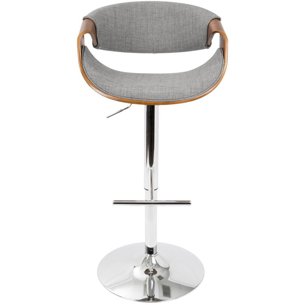 LumiSource Curvo Height Adjustable Barstool with Swivel