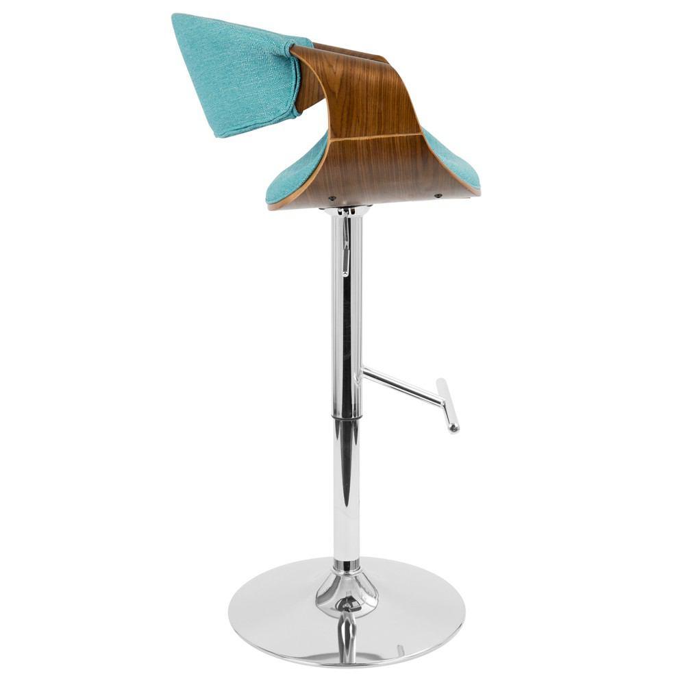 LumiSource Curvo Height Adjustable Barstool with Swivel