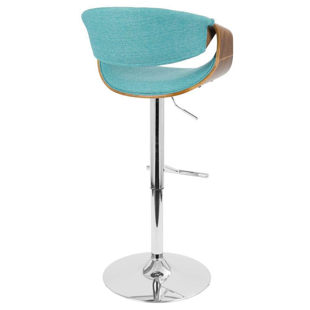 LumiSource Curvo Height Adjustable Barstool with Swivel