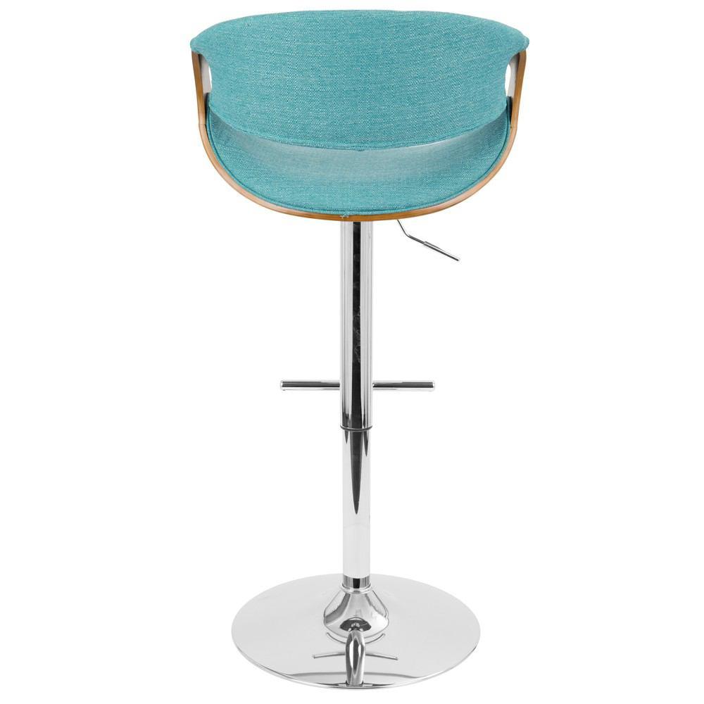 LumiSource Curvo Height Adjustable Barstool with Swivel