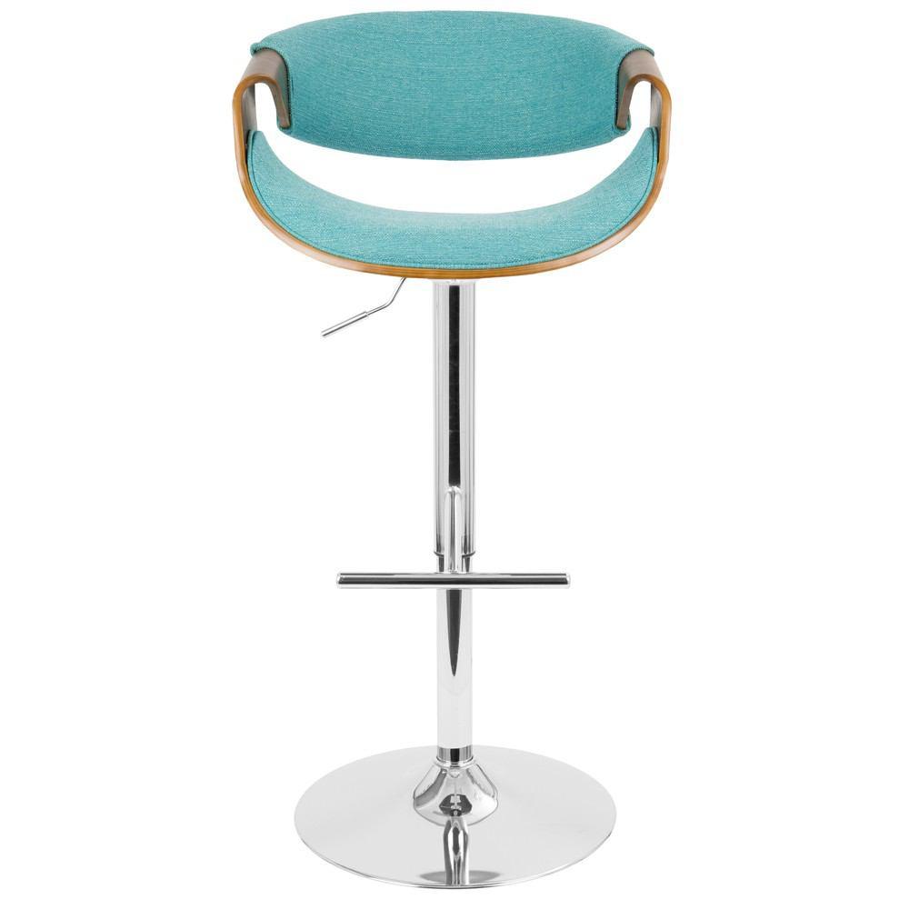 LumiSource Curvo Height Adjustable Barstool with Swivel