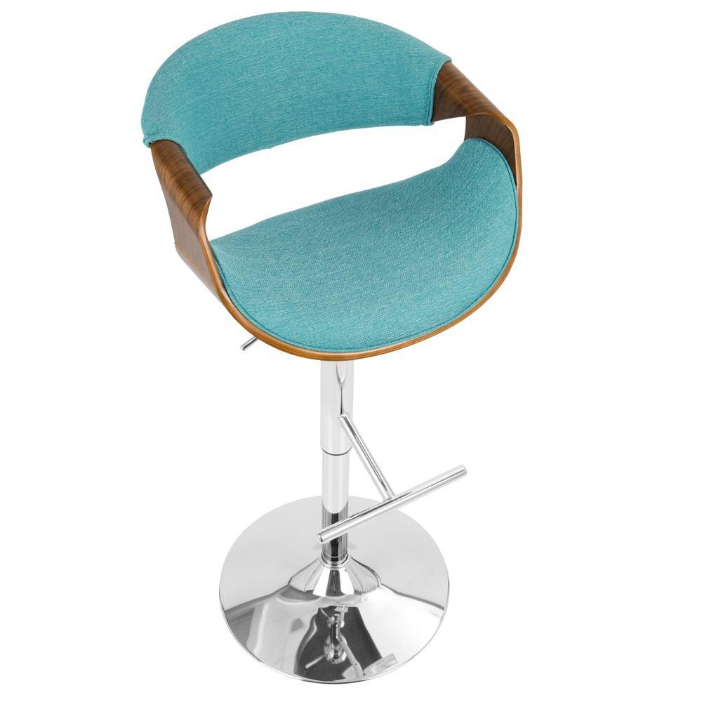 LumiSource Curvo Height Adjustable Barstool with Swivel