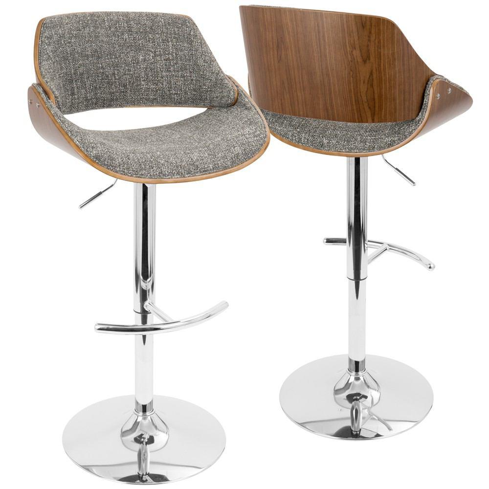 LumiSource Fabrizzi Height Adjustable Barstool with Swivel