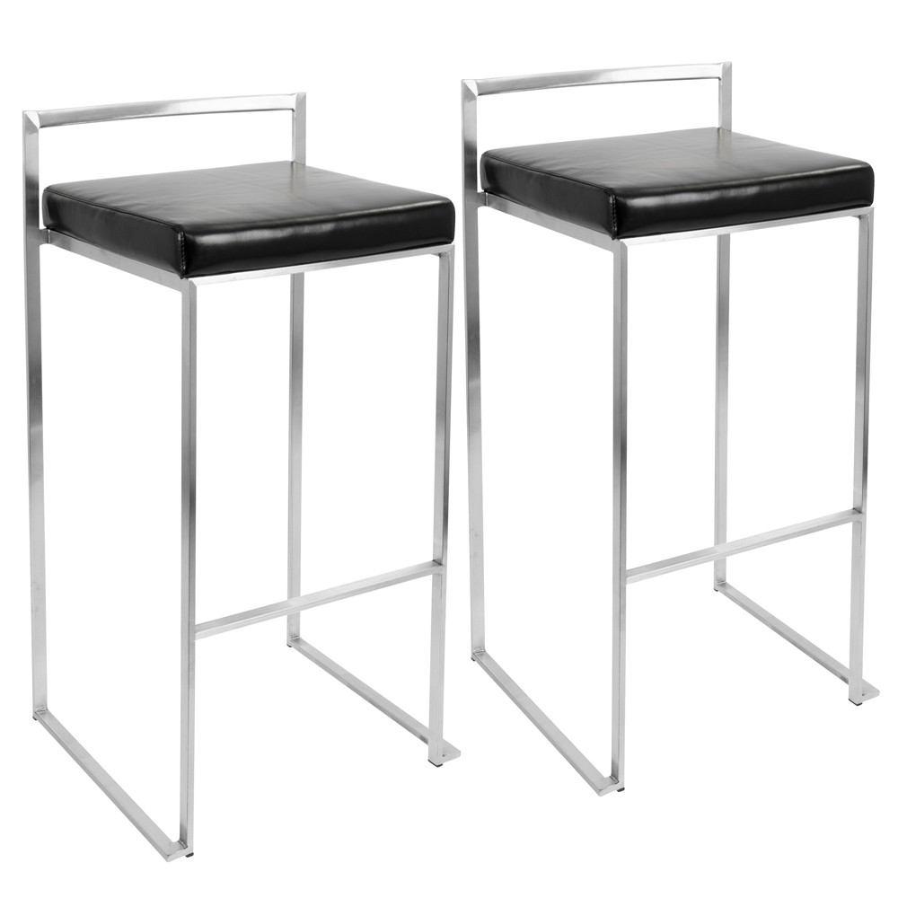 LumiSource Fuji Stacker Bar Stool Set of 2