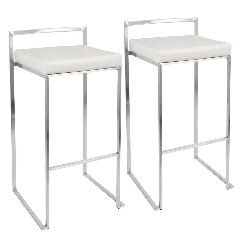 LumiSource Fuji Stacker Bar Stool Set of 2