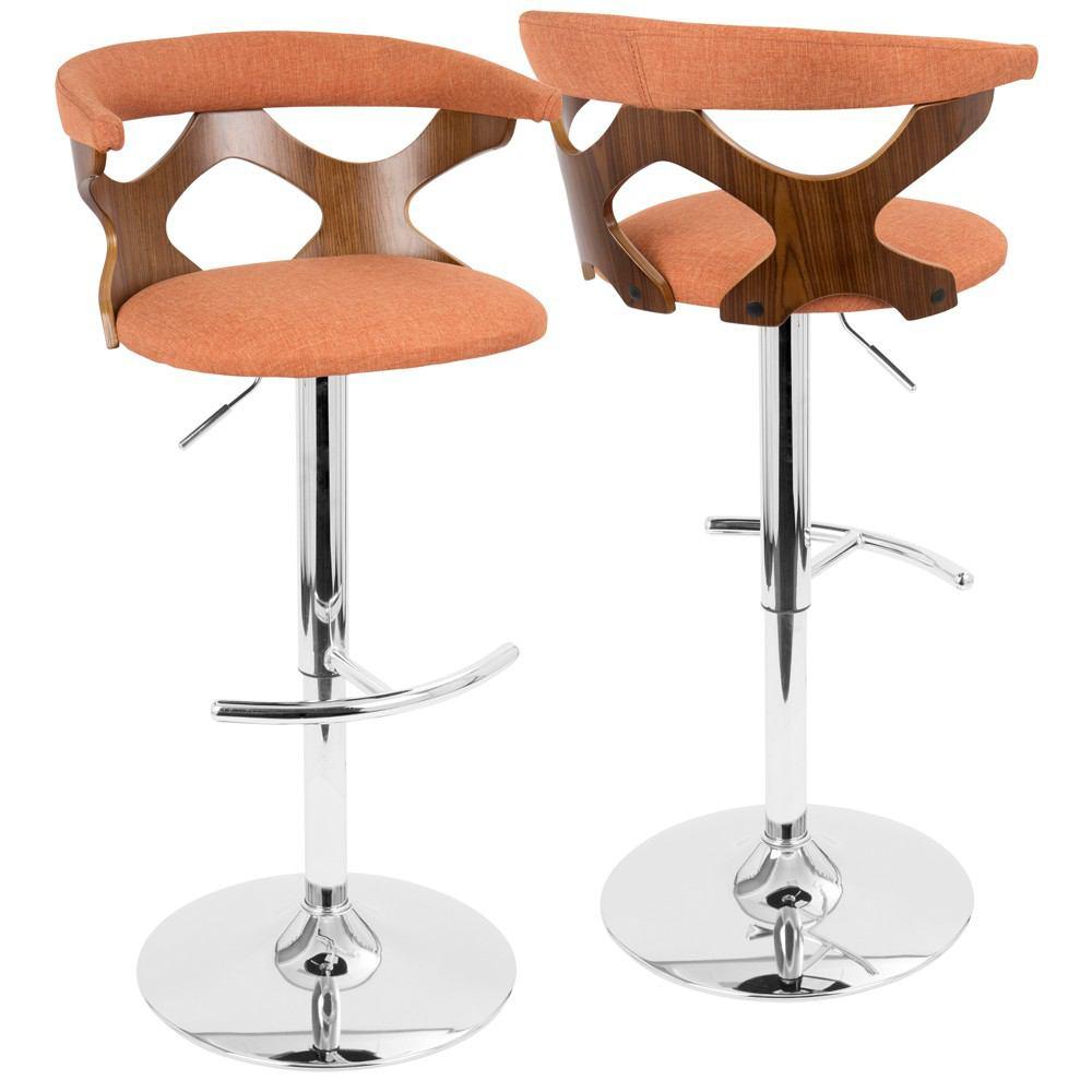 LumiSource Gardenia Height Adjustable Barstool with Swivel