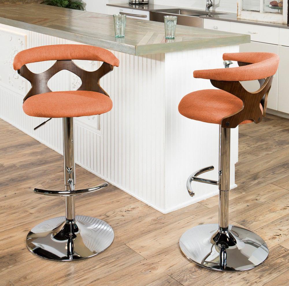 LumiSource Gardenia Height Adjustable Barstool with Swivel